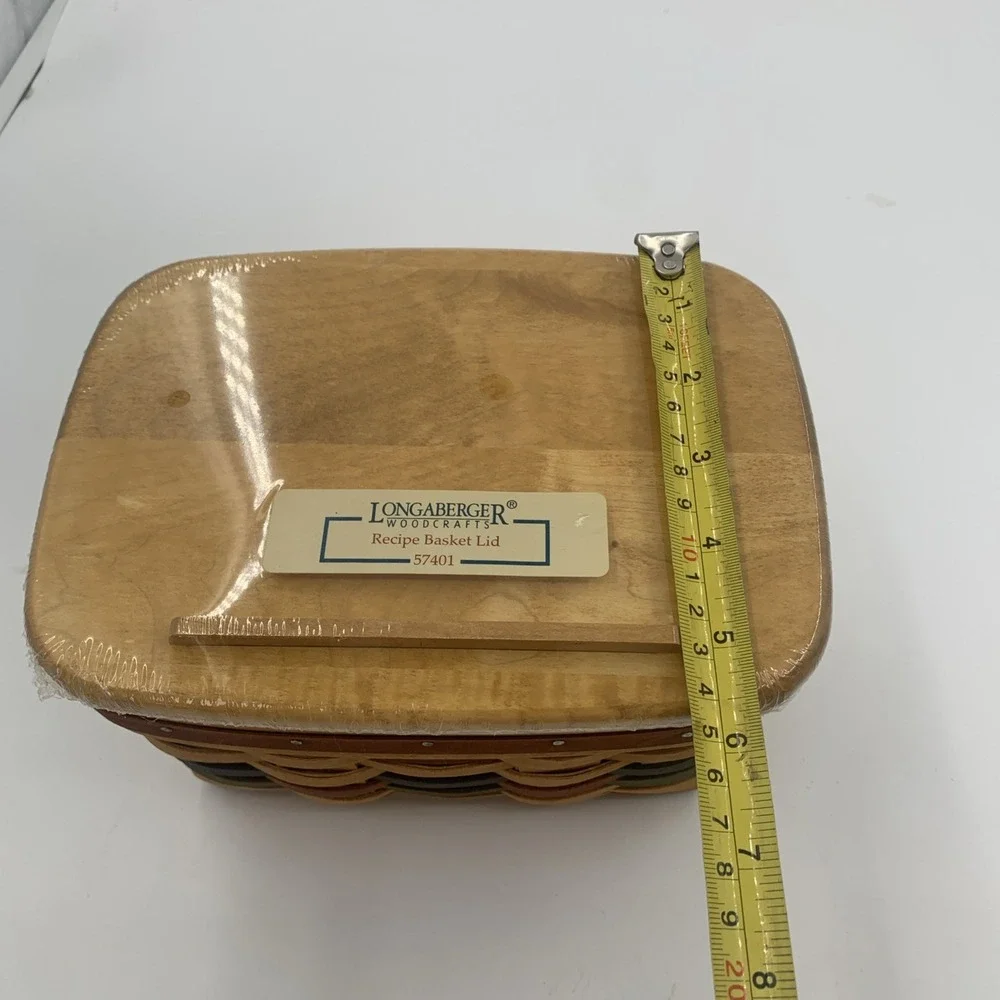 Vintage Longaberger 1994 Recipe Card Basket with Lid Shades of Autumn Collection - Picture 8 of 9